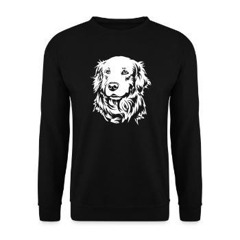 Golden Retriever Head "Black Edition" - Unisex Sweatshirt - black - Front - Alina (178cm) & Michal (187cm)