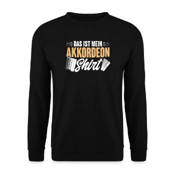 Akkordeon - Unisex Pullover - Schwarz - Vorne - Alina (178cm) & Michal (187cm)