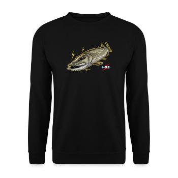 Brochet Sauvage - Sweat-shirt Unisexe - noir - Devant - Alina (178cm) & Michal (187cm)