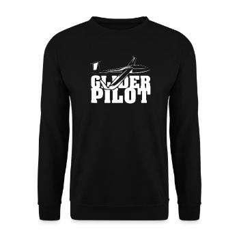 glider pilot symbol friends team Segelflug fliegen - Unisex Pullover - Schwarz - Vorne - Alina (178cm) & Michal (187cm)