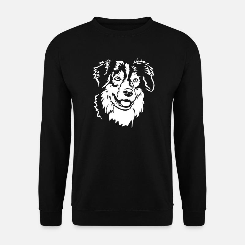 Australian Shepherd Head "Black Edition" - Unisex Sweatshirt - black