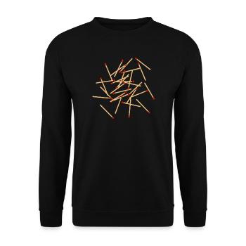 Wildly messy matches - Unisex Sweatshirt - black - Front - Alina (178cm) & Michal (187cm)
