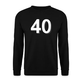 40 lumineux, célébrez - Sweat-shirt Unisexe - noir - Devant - Alina (178cm) & Michal (187cm)