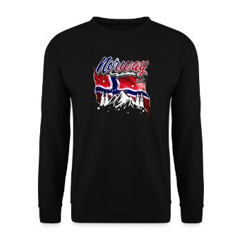 Norway - Unisex Sweatshirt - black - Front - Alina (178cm) & Michal (187cm)