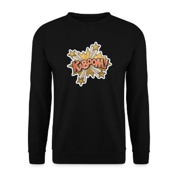 Action Pop Art Kabbom Comique - Sweat-shirt Unisexe - noir - Devant - Alina (178cm) & Michal (187cm)