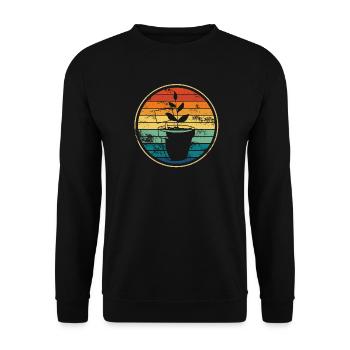 Plant Plants Garden - Unisex Sweatshirt - black - Front - Alina (178cm) & Michal (187cm)