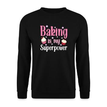 Baking baker baker - Unisex Sweatshirt - black - Front - Alina (178cm) & Michal (187cm)