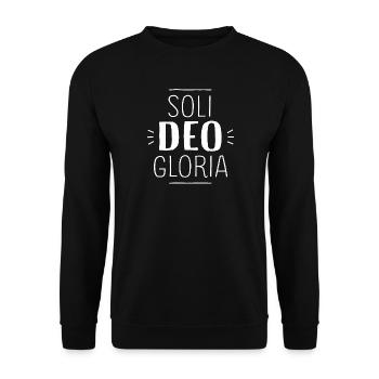 Soli Deo Gloria - Unisex Sweatshirt - black - Front - Alina (178cm) & Michal (187cm)