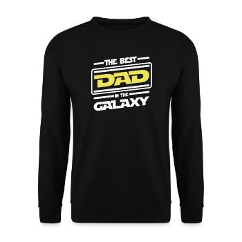 The best Dad in the galaxy - Parody humor - Unisex Sweatshirt - black - Front - Alina (178cm) & Michal (187cm)