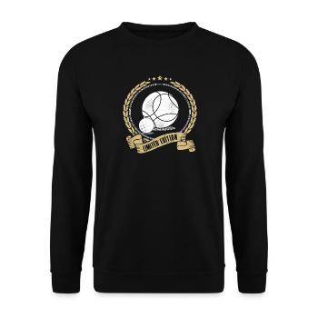 Boule Petanque Limited Edition Saying Boule Player - Unisex Sweatshirt - black - Front - Alina (178cm) & Michal (187cm)