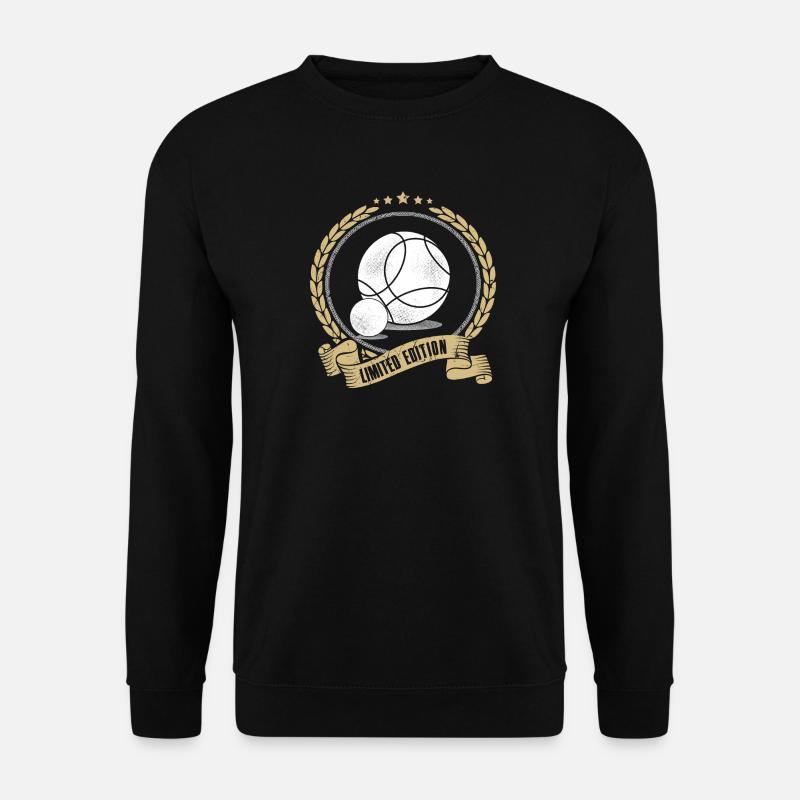 Boule Petanque Limited Edition Spruch Boulespieler - Unisex Pullover - Schwarz