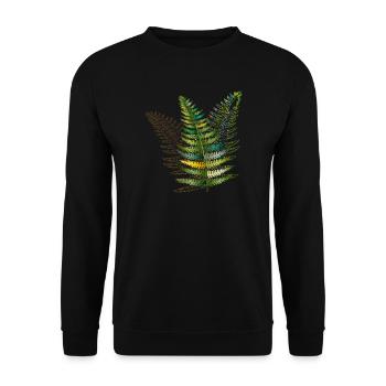 filigranes Trio de fougères de couleurs vives délicates - Sweat-shirt Unisexe - noir - Devant - Alina (178cm) & Michal (187cm)