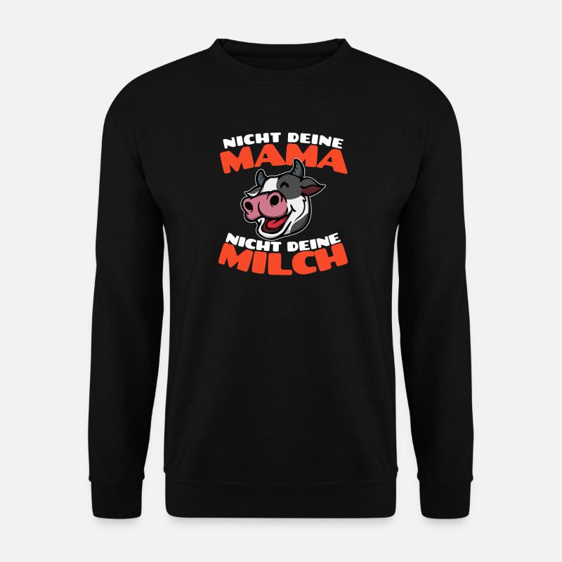 Kuh Vegan Statement Tierschutz - Unisex Pullover - Schwarz
