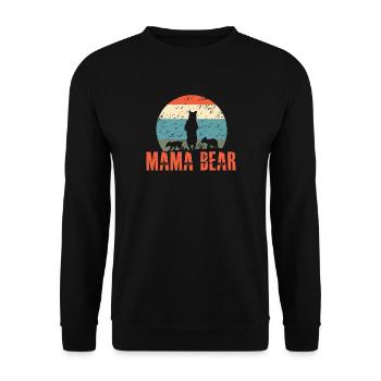 Mama Bear Muttertag - Unisex Pullover - Schwarz - Vorne - Alina (178cm) & Michal (187cm)