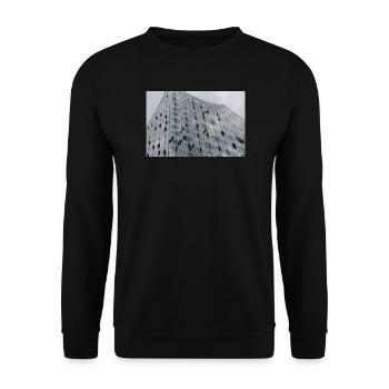 Elbphilharmonie with window cleaners - Unisex Sweatshirt - black - Front - Alina (178cm) & Michal (187cm)