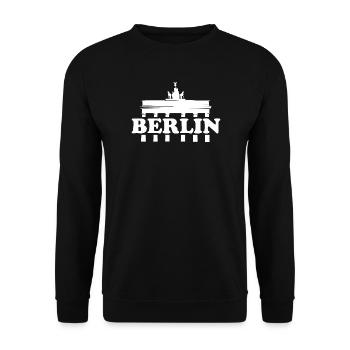 berlin tor brandenburg city city city logo icon - Unisex Sweatshirt - black - Front - Alina (178cm) & Michal (187cm)