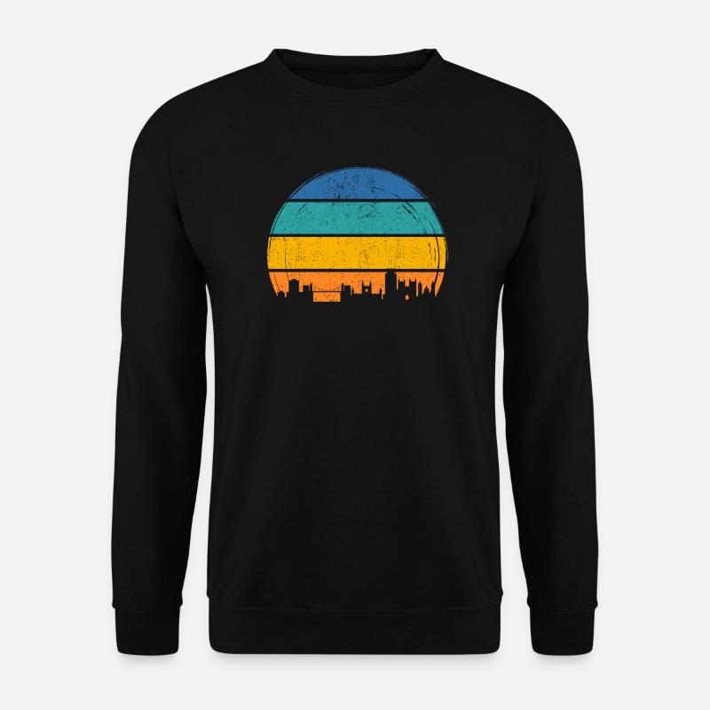 Sunset Skyline Stripes - Unisex Sweatshirt - black