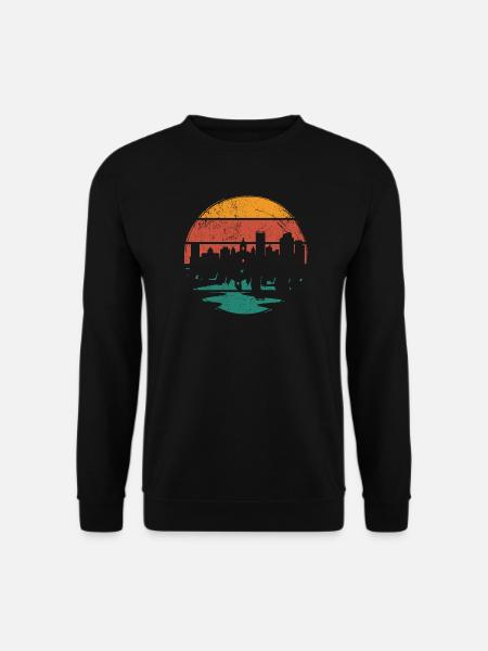 Sunset Skyline Silhouette - Unisex Sweatshirt - black