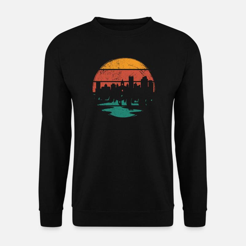 Sunset Skyline Silhouette - Unisex Sweatshirt - black