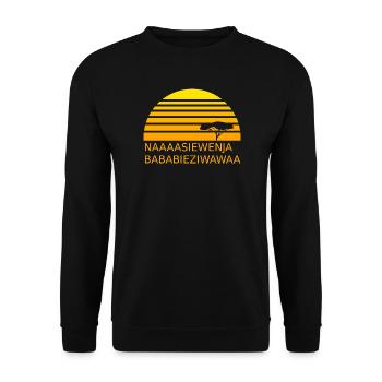 Naaasiewenja-Bababieziwawaa - Unisex Pullover - Schwarz - Vorne - Alina (178cm) & Michal (187cm)