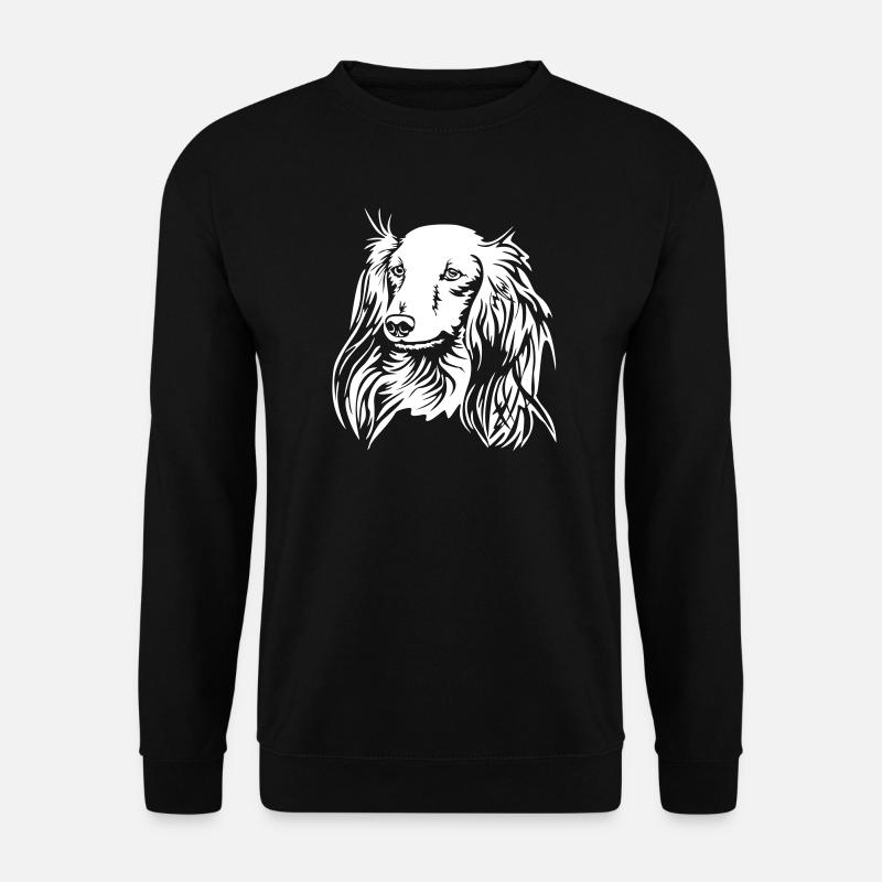 Dackel Kopf "Black Edition" - Unisex Pullover - Schwarz