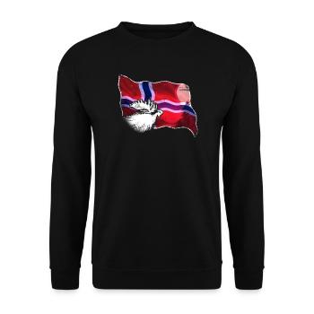 Norwegen - Unisex Pullover - Schwarz - Vorne - Alina (178cm) & Michal (187cm)