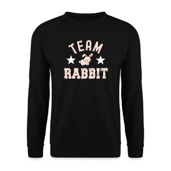 Rabbit Rabbit - Unisex Sweatshirt - black - Front - Alina (178cm) & Michal (187cm)