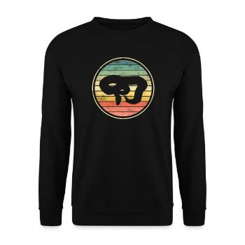 Snake snakes - Unisex Sweatshirt - black - Front - Alina (178cm) & Michal (187cm)