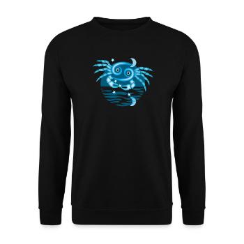 Cancer zodiac Crab Symbol - Unisex Sweatshirt - black - Front - Alina (178cm) & Michal (187cm)