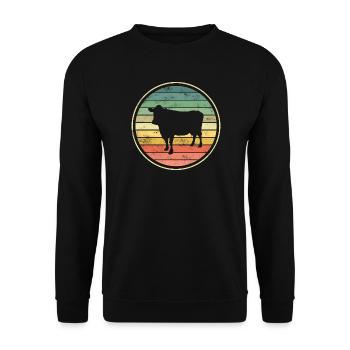 Cow cows - Unisex Sweatshirt - black - Front - Alina (178cm) & Michal (187cm)
