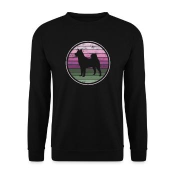 Akita Shiba Inu dog - Unisex Sweatshirt - black - Front - Alina (178cm) & Michal (187cm)
