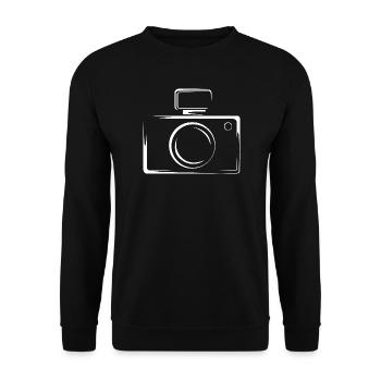 photo camera kamera shooting shoot symbol icon - Unisex Pullover - Schwarz - Vorne - Alina (178cm) & Michal (187cm)
