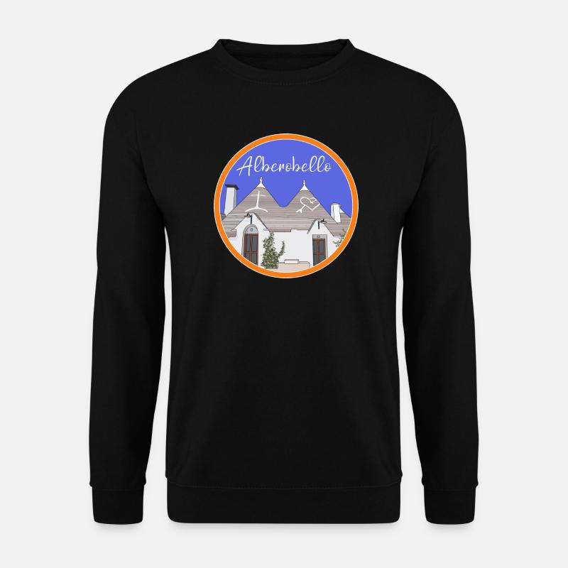 Trulli Häuser Alberobello Bari Trullo Italien - Unisex Pullover - Schwarz