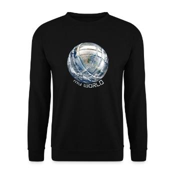 Petanque - Unisex Sweatshirt - black - Front - Alina (178cm) & Michal (187cm)