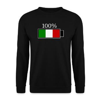 Italy Italian flag flag gift - Unisex Sweatshirt - black - Front - Alina (178cm) & Michal (187cm)
