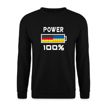 Deutschland und Ukraine Power 100% - Unisex Pullover - Schwarz - Vorne - Alina (178cm) & Michal (187cm)