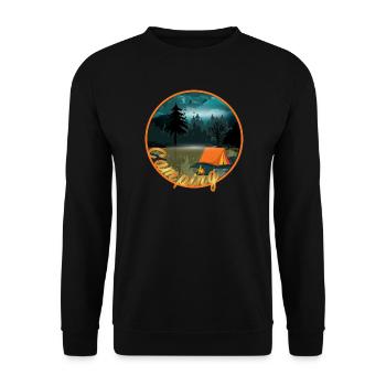 camping sauvagement romantique avec romance de feu de camp - Sweat-shirt Unisexe - noir - Devant - Alina (178cm) & Michal (187cm)