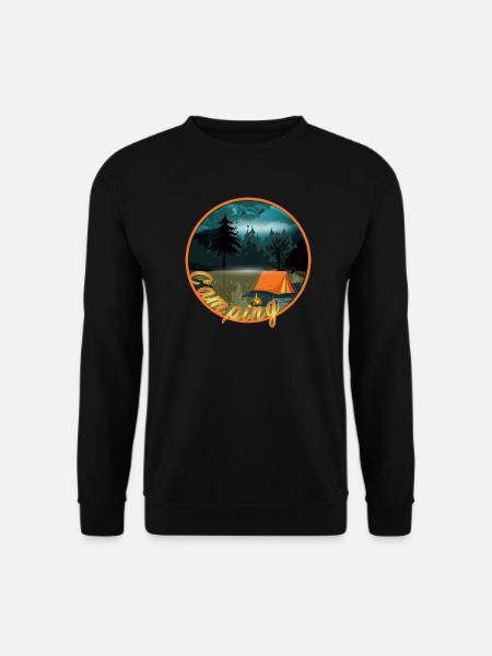 wildromantischen Camping mit Lagerfeuer Romantik - Unisex Pullover - Schwarz