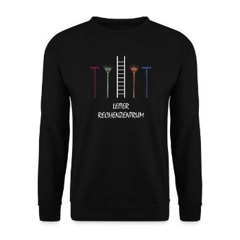 Gärtner Garten, Leiter vom Rechenzentrum Admin EDV - Unisex Pullover - Schwarz - Vorne - Alina (178cm) & Michal (187cm)
