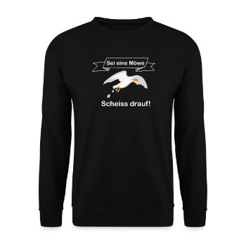 Humorvoller Seemotiv Druck - Unisex Pullover - Schwarz - Vorne - Alina (178cm) & Michal (187cm)