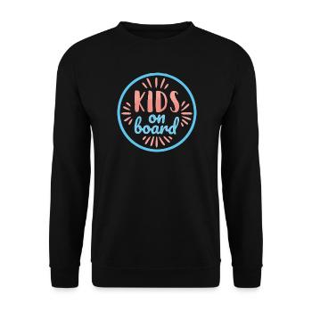 Kids on board - Sweat-shirt Unisexe - noir - Devant - Alina (178cm) & Michal (187cm)