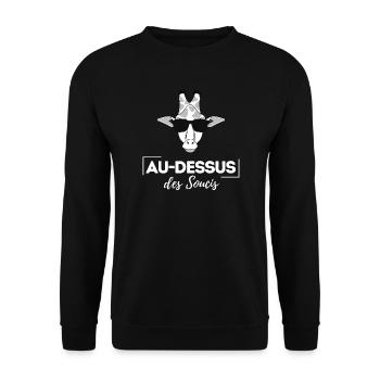 Au dessus des soucis - Sweat-shirt Unisexe - noir - Devant - Alina (178cm) & Michal (187cm)