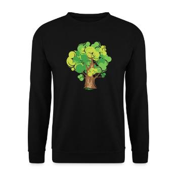 baum bäume natur nature bio Natur illustration - Unisex Pullover - Schwarz - Vorne - Alina (178cm) & Michal (187cm)