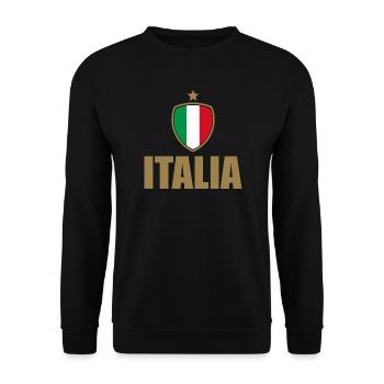 Italy | Italia - Unisex Sweatshirt - black - Front - Alina (178cm) & Michal (187cm)