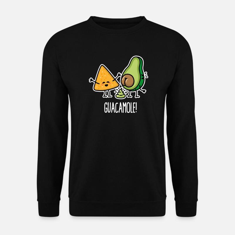 Lustige Guac Avocado Poop Tortilla Chips Guacamole - Unisex Pullover - Schwarz