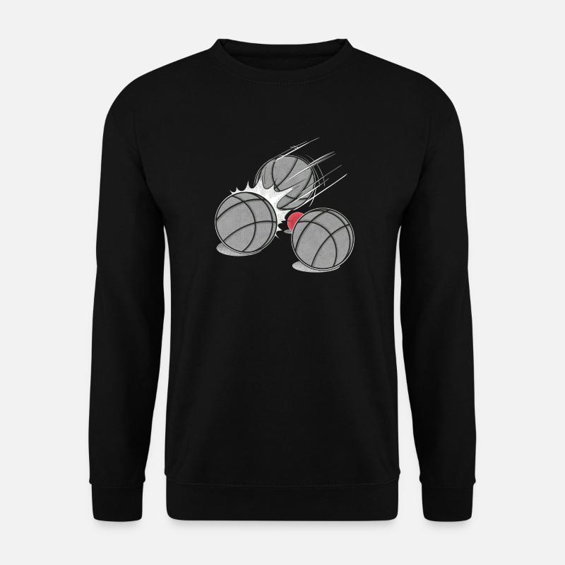 Boulekugeln mit Schweinchen Schiesserkugeln Boule - Unisex Pullover - Schwarz