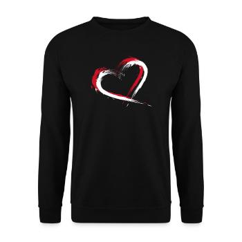 Indonésie drapeau du coeur - Sweat-shirt Unisexe - noir - Devant - Alina (178cm) & Michal (187cm)