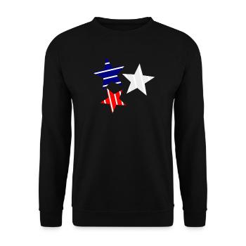 STAR. STARS. STAR. STARS. FEAST. ANNIVERSARY - Unisex Sweatshirt - black - Front - Alina (178cm) & Michal (187cm)