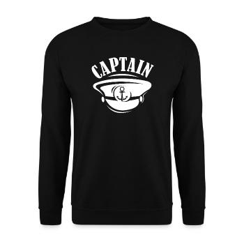 Captain Captain Yacht Ship Icon Anchor Logo - Sweat-shirt Unisexe - noir - Devant - Alina (178cm) & Michal (187cm)