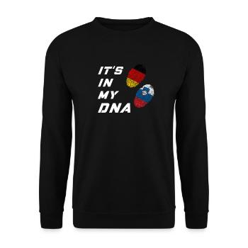 In my DNA Germany and Slovenia - Unisex Sweatshirt - black - Front - Alina (178cm) & Michal (187cm)